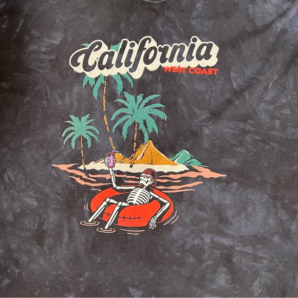 Return to Sender XXL California Skeleton Tie-Dye Graphic Tee - Picture 5 of 6